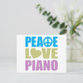 Carte Postale Piano Peace Love (Debout devant)