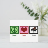 Carte Postale Piano Peace Love (Debout devant)
