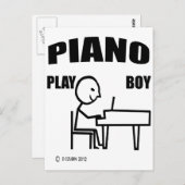 Carte Postale Piano Play Boy (Devant / Derrière)