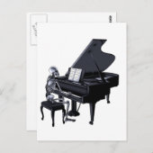 Carte Postale Piano Player (Devant / Derrière)