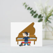 Carte Postale Piano Player et Chien (Debout devant)