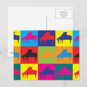 Carte Postale Piano Pop Art (Devant / Derrière)