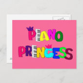 Carte Postale Piano Princess Card (Devant / Derrière)