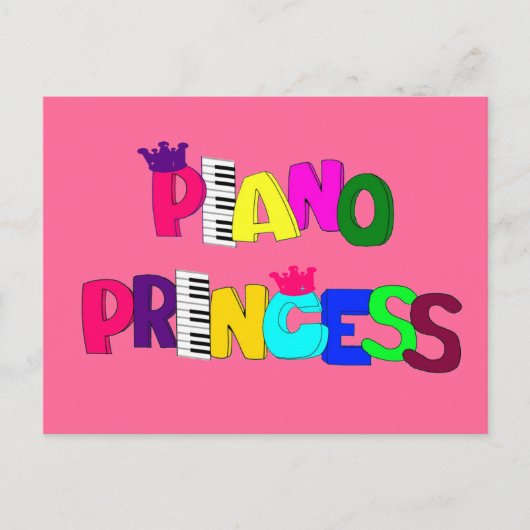 Carte Postale Piano Princess Card (Devant)