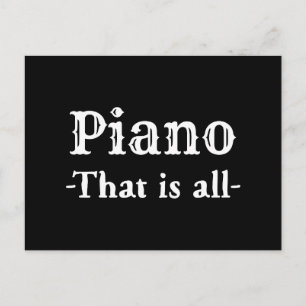 Carte Postale Piano qui est toute musique drôle