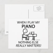 Carte Postale Piano Rien D'Autre Est Important (Devant / Derrière)
