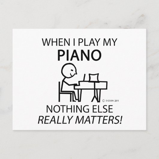 Carte Postale Piano Rien D'Autre Est Important (Devant)