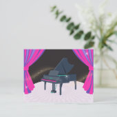 Carte Postale Piano rose violet (Debout devant)