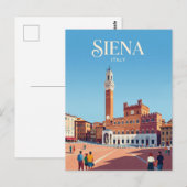Carte Postale Piazza del Campo Italie (Devant / Derrière)