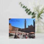 Carte postale : Piazza del Campo, Sienne, Italie (Debout devant)