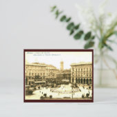 Carte Postale Piazza del Duomo, Milan, Italie Vintage (Debout devant)