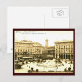 Carte Postale Piazza del Duomo, Milan, Italie Vintage (Devant / Derrière)
