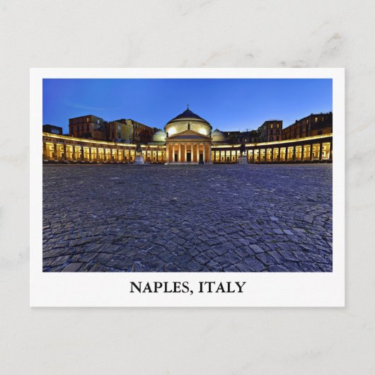 Carte Postale Piazza del Plebiscito à Naples, Italie (Devant)
