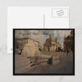 Carte Postale Piazza del Popolo, Rome (Devant / Derrière)