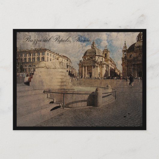 Carte Postale Piazza del Popolo, Rome (Devant)