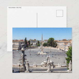 Carte Postale Piazza del Popolo - Rome, Italie