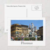 Carte postale Piazza della Signoria (Devant / Derrière)