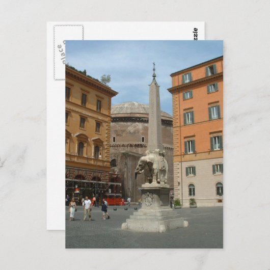 Carte Postale Piazza Minerva (Devant / Derrière)