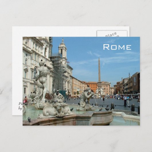 Carte Postale Piazza Navona - Rome (Devant / Derrière)