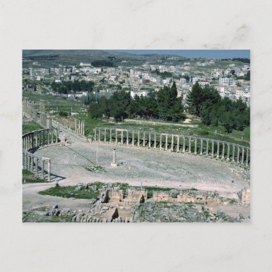 Carte Postale Piazza ovale, ancienne ville de Decapolis Jarash,  (Devant)