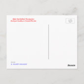 Carte Postale Pic à ventre rouge (Dos)