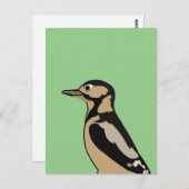 Carte Postale Pic-de-bois Oiseau Nature (Devant / Derrière)