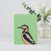 Carte Postale Pic épeiche Oiseau Art de la Nature (Debout devant)
