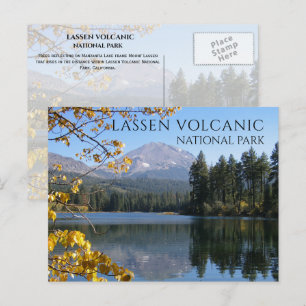Carte Postale Pic Lassen, Lac Manzanita Pôle volcanique Lassen