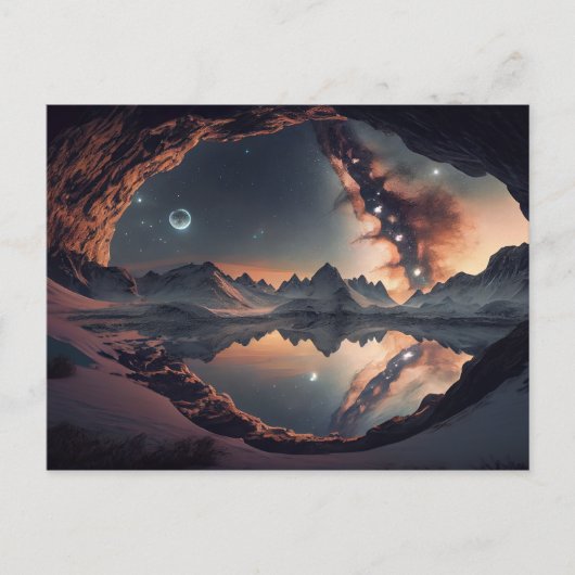 Carte Postale Pic neige Starry Galaxy (Devant)