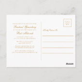 Carte Postale Pic Rose Gold Agate Bat mitzvah Photo Party (Dos)