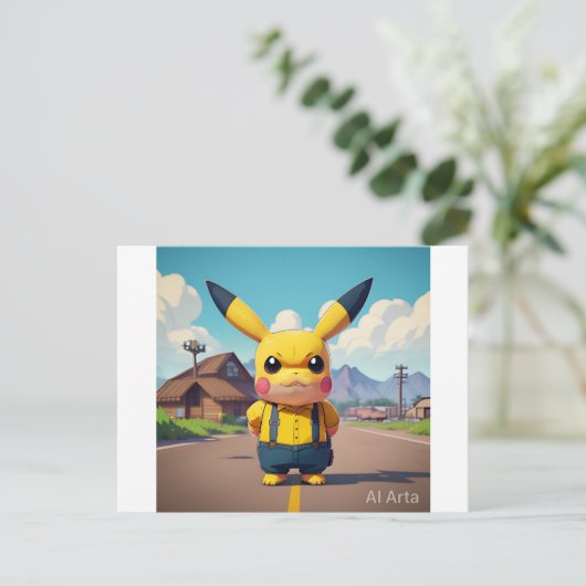 Carte postale Pickachu (Debout devant)