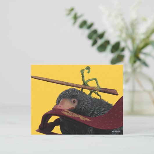 Carte Postale Pickett & Teddy With Wand and Tie (Debout devant)