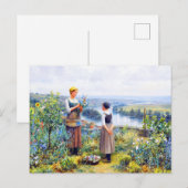 Carte Postale Picking Flowers par Daniel Ridgway Knight (Devant / Derrière)