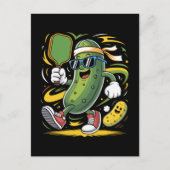 Carte Postale Pickle Jouant au Pickleball (Devant)
