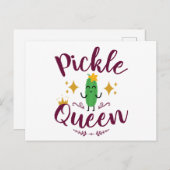 Carte Postale Pickle Queen Pickles Lover Femmes Filles (Devant / Derrière)