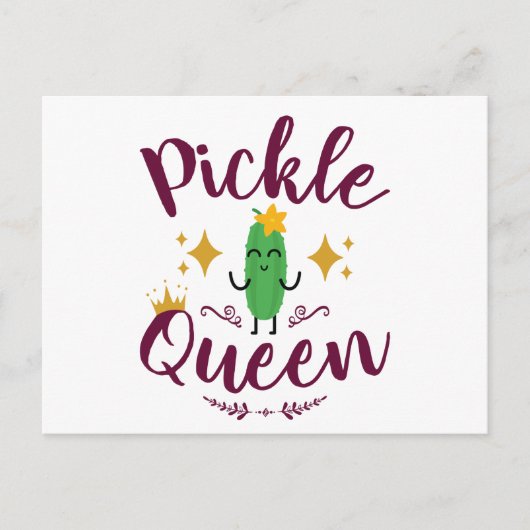 Carte Postale Pickle Queen Pickles Lover Femmes Filles (Devant)