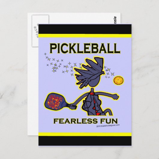 Carte Postale Pickleball Fearless (Devant / Derrière)