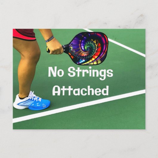 Carte Postale Pickleball Funny No Strings Attaché (Devant)