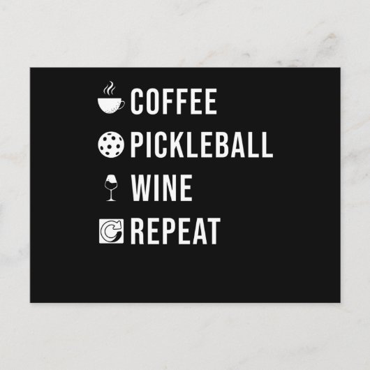 Carte Postale Pickleball Gift Pickleball Répétition (Devant)