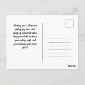 Carte Postale Pickleball 🎄 Joyeux Noël, texte personnalisé (Dos)