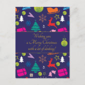 Carte Postale Pickleball 🎄 Joyeux Noël, texte personnalisé (Devant)