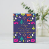 Carte Postale Pickleball 🎄 Joyeux Noël, texte personnalisé (Debout devant)