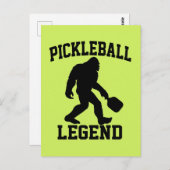 Carte Postale Pickleball Legend Funny Bigfoot (Devant / Derrière)