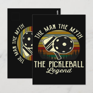 Carte Postale Pickleball- L'Homme, Le Mythe, La Légende