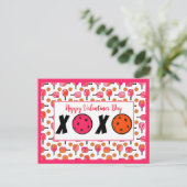 Carte Postale Pickleball Lover Valentine XOXO Pickleballs (Debout devant)