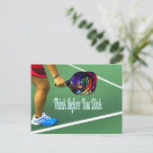 Carte Postale Pickleball Pensez Avant De Dîner (Debout devant)