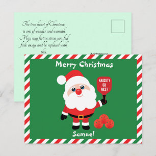 Carte postale Pickleball 🎅 Père Noël