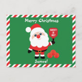 Carte postale Pickleball 🎅 Père Noël (Devant)
