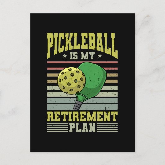Carte Postale Pickleball - Pickleball Retirement (Devant)