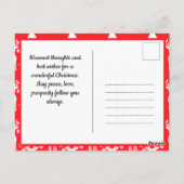 Carte Postale Pickleball Reindees Joyeux Noël 🎁 (Dos)